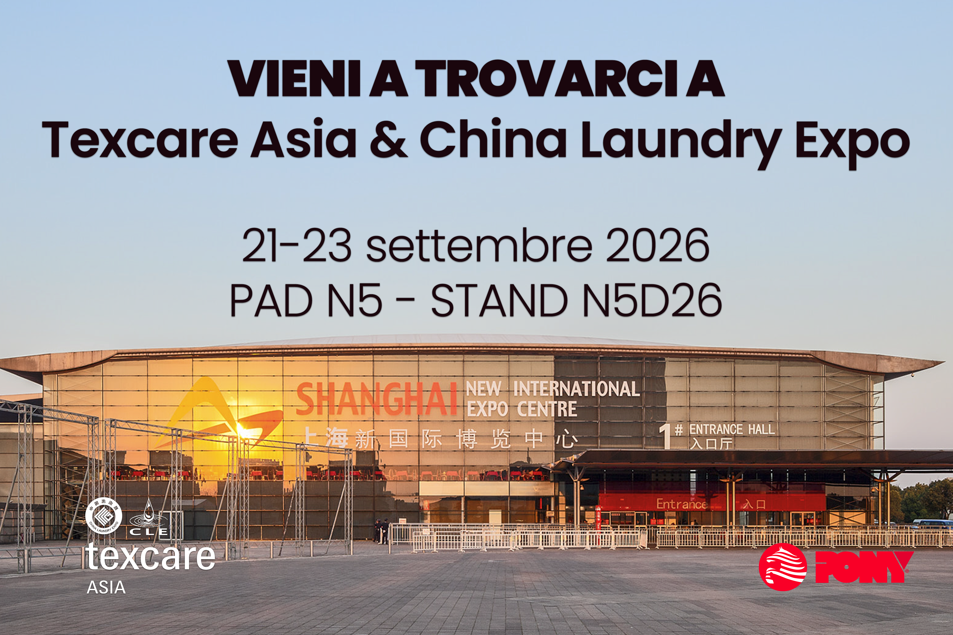 PONY torna a Shanghai: appuntamento a Texcare Asia 2026