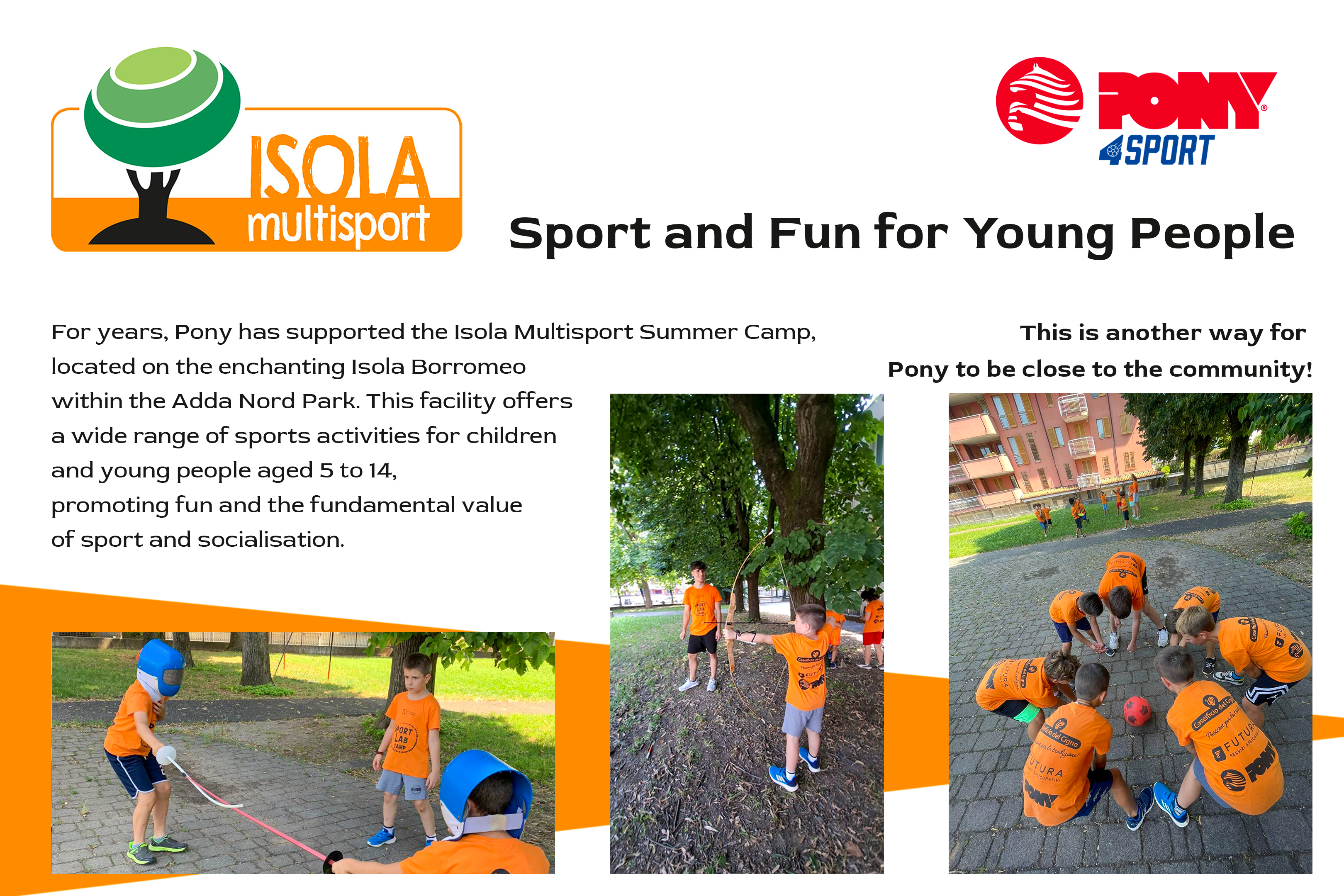 Pony Supports Isola Multisport Summer Camp: Sport and Fun for Young People